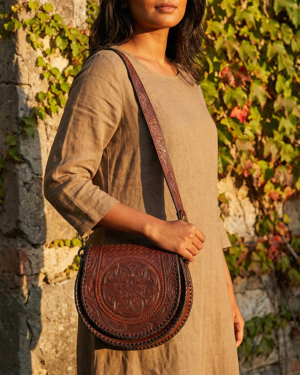 Neerja Crossbody | Chestnut Burnish